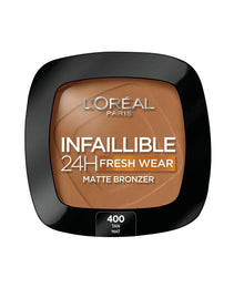 Poudres Compactes de Bronzage L'Oreal Make Up Infaillible 400-tan doré 24 heures (9 g)