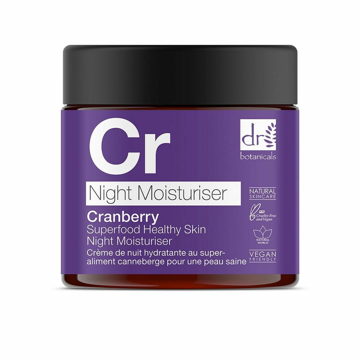 Crème de nuit Superfood Botanicals Hydratant Myrtille (60 ml)