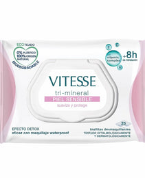 Lingettes démaquillantes Vitesse Mineral Piel Sensible Peau sensible (25 Unités)