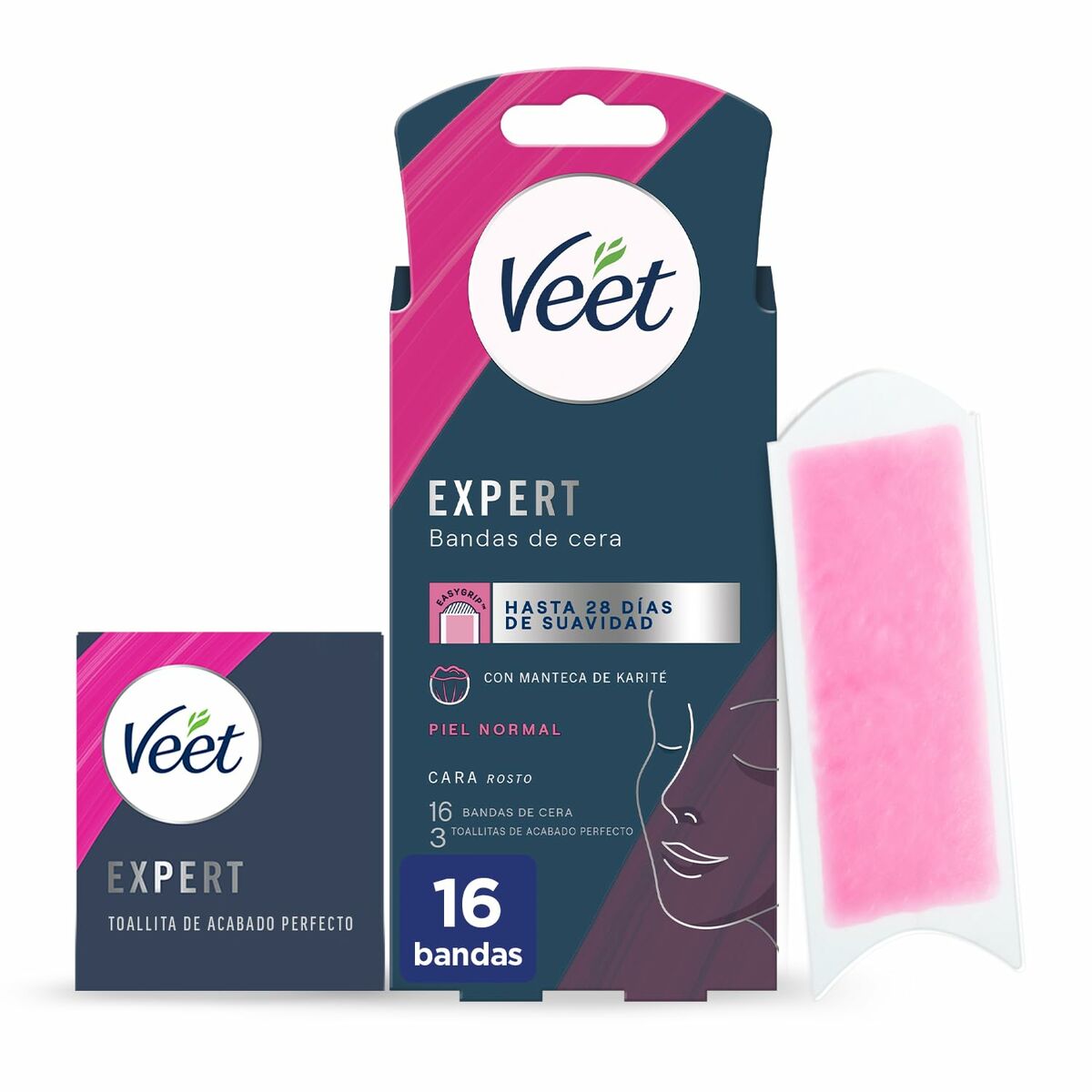 Bandes Épilatoire Faciales Veet Expert (16 Unités)