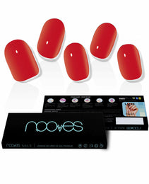 Faux ongles Nooves Crimson red Gel Autocollants Rouge