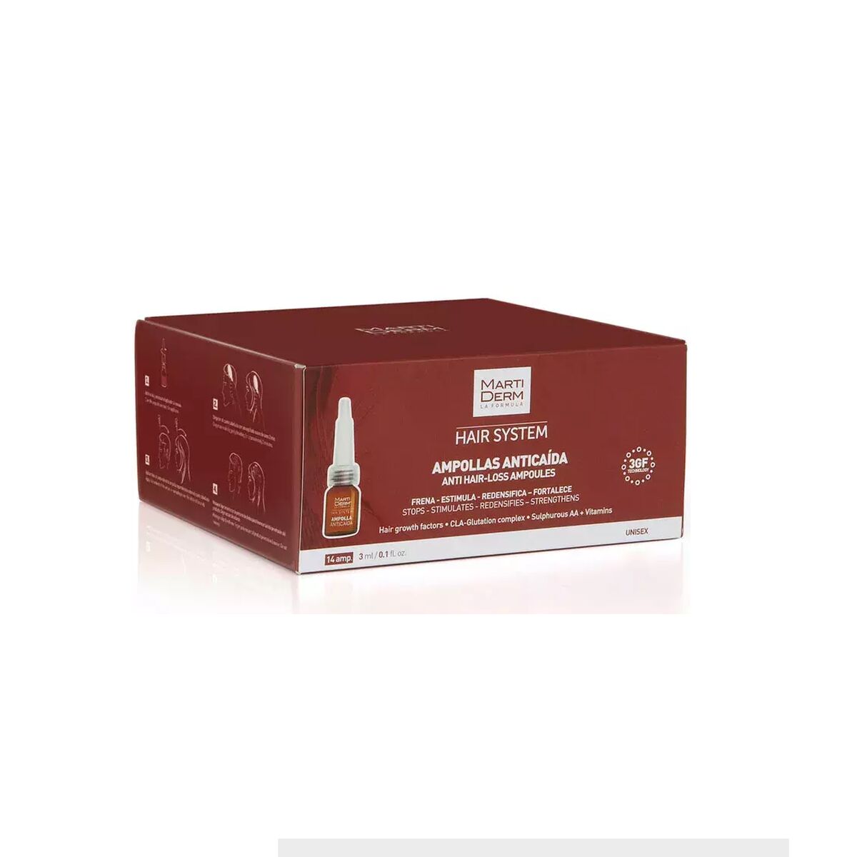 Ampoules antichute de cheveux Martiderm Hair System 3 ml 14 Unités