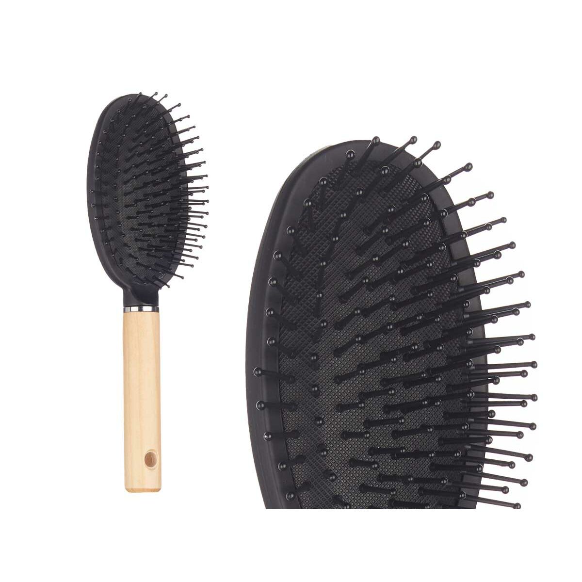 Brosse Marron Noir Bois Silicone Plastique (12 Unités)